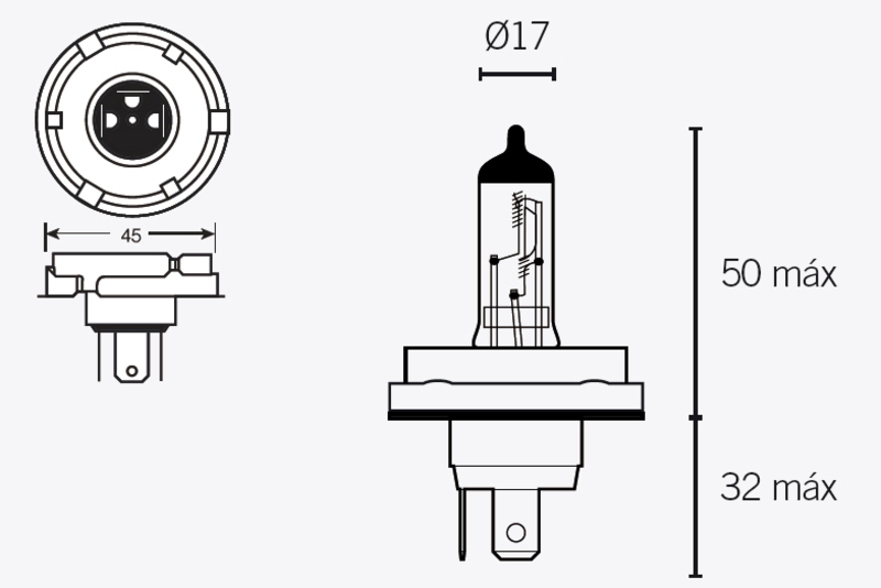 Tecnium - Bulb H5 12V 60/55W