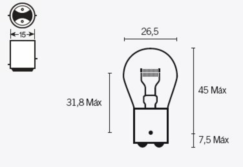 Tecnium - Bulb P21 6V/21/5W x10