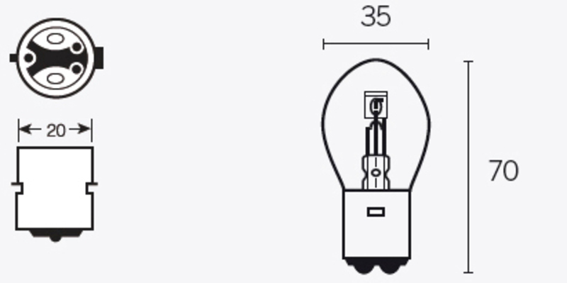 Tecnium - Bulb B35 12V/35/35W x10