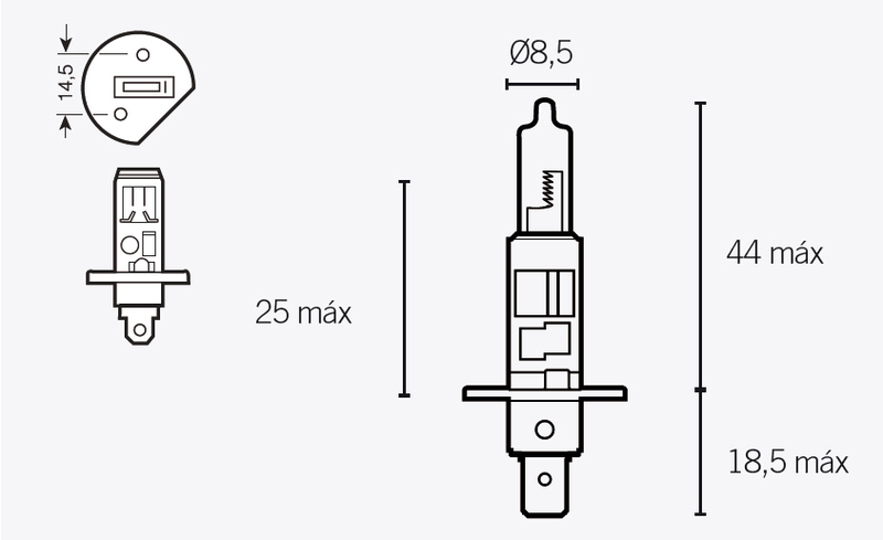 V Parts - Bulb H1 12V 55W