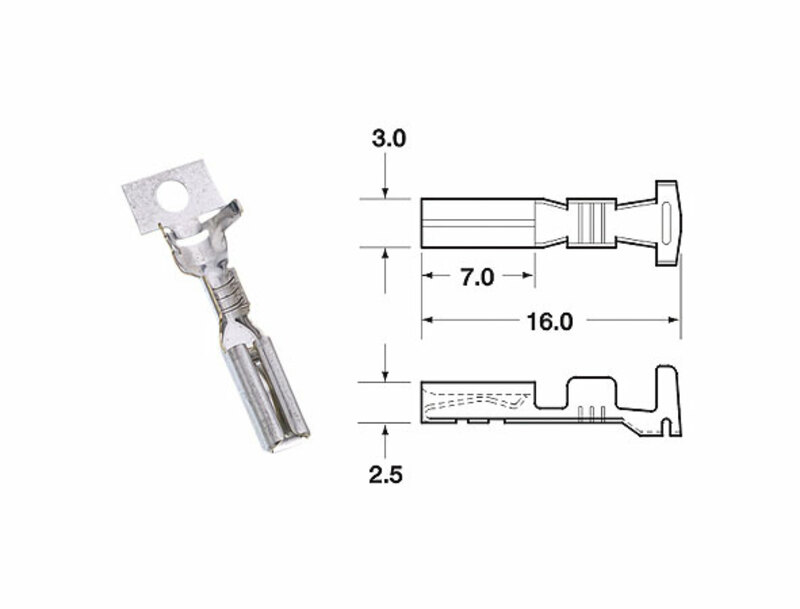 Bihr - Terminal Pin 090 Smto Female x50 Vrouwelijke Klem Smto Ø 0,85/1,25 Pack x50 Type 090 Smto Mt