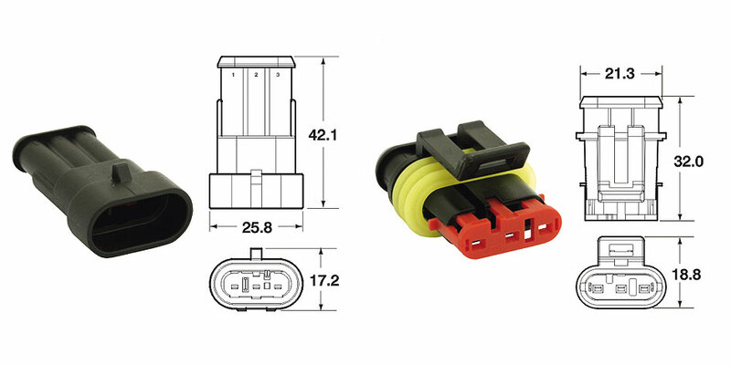 Bihr - Connector Set 060 AM 3 Plug x5
