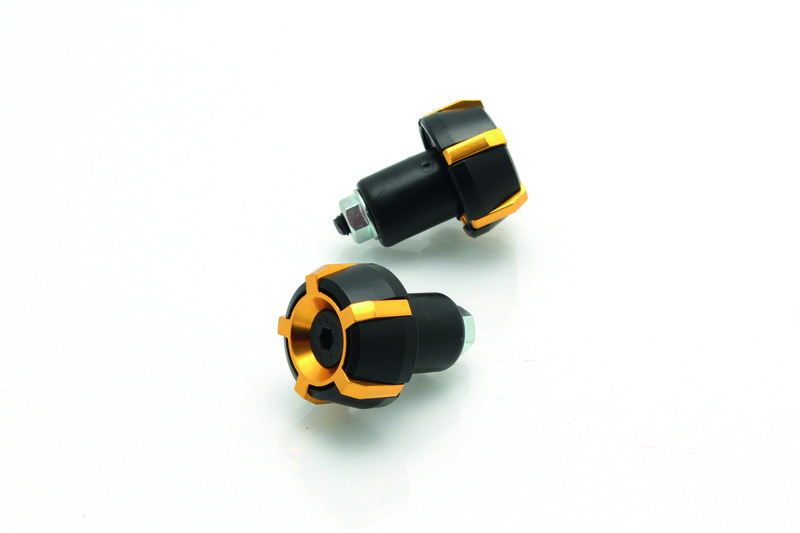 V Parts - Vpart Bar End Spark Stuurgewicht Zwart - Goud Ø18mm