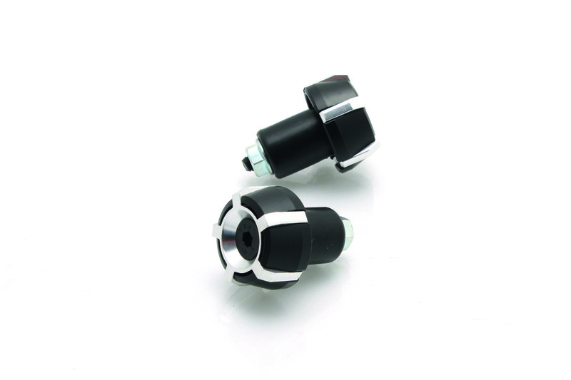 V Parts - Bar End Spark stuurgewicht Zwart - Zilver Ø18mm