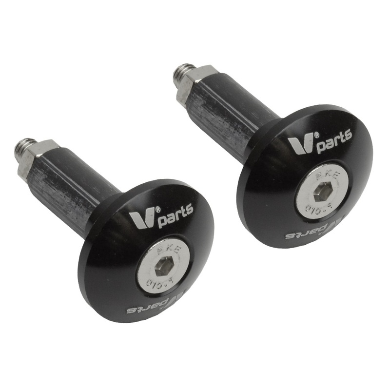 V Parts - Bar End zwart Ø12-18mm
