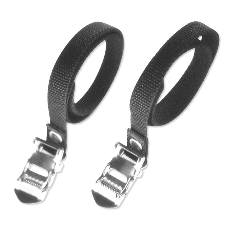 V Bike - Calapi+Mtb Belts Pair Black Toeclip Straps Set for Bike Pedal