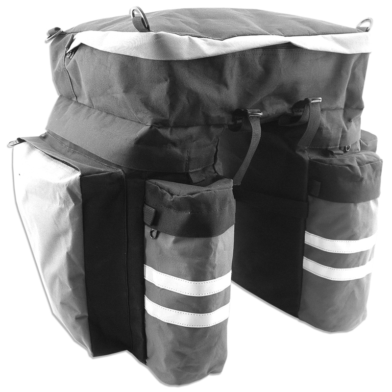 V Bike - Bicycle Saddle Bag Reinforced Bike Pannier Bag 50L