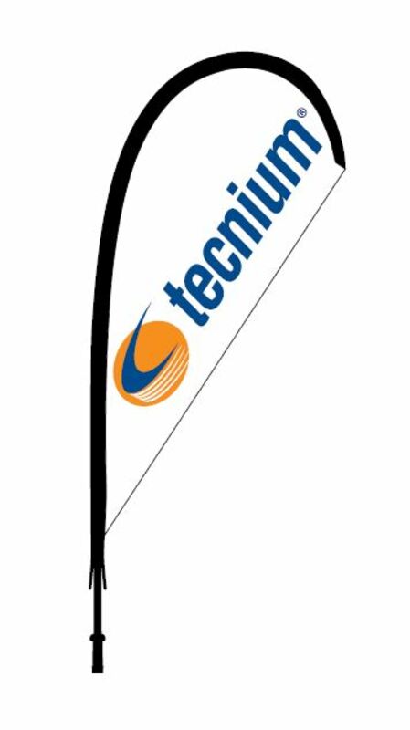 Tecnium - Beach Flag Mat Hoge Weerstand Hoogte 2m15 Breedte 0m85