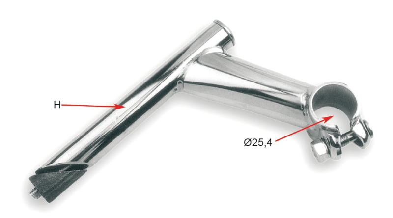 V Bike - Handlebar Stem Mtb/City 45º L100 Blk