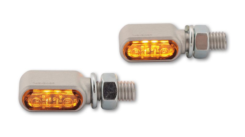 Highsider - Little Bronx Led Indicator, Silver (Pair), Front & Rear