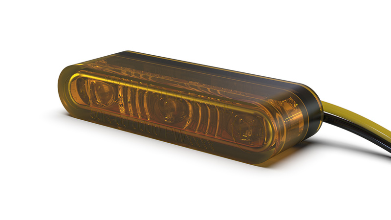 Highsider - Star-MX1 Pro LED Modul, Yellow Indicator Body Black / Lens Orange (Pair), Front & Rear