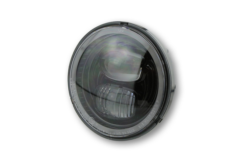 Highsider - Headlight Insert Typ 7 Black met Parking Light Ring, 5 3/4 Inch, E-Approved
