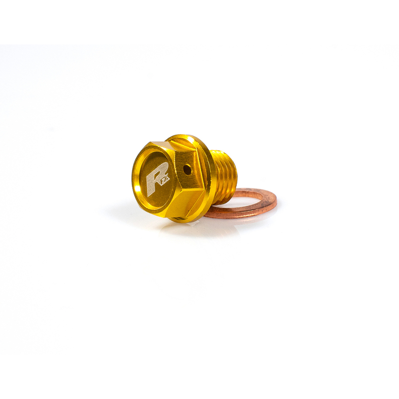 Rfx - Magnetic Drain Bolt Yellow M12 x 10mm x 1.25