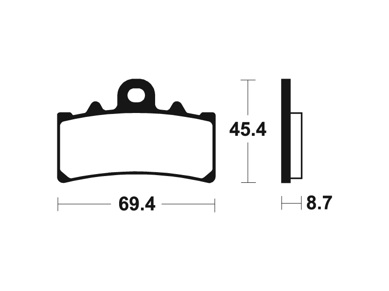 Tecnium - Brake Pads Sinter Metal voor Maxi Scooter