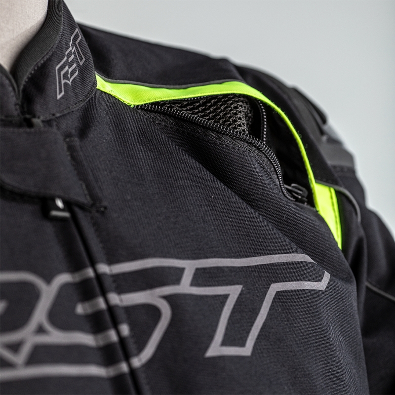 Rst - Jackt Sabre Airbag Txt Zwart/Grijs/Fluo Geel M - Afbeelding 7