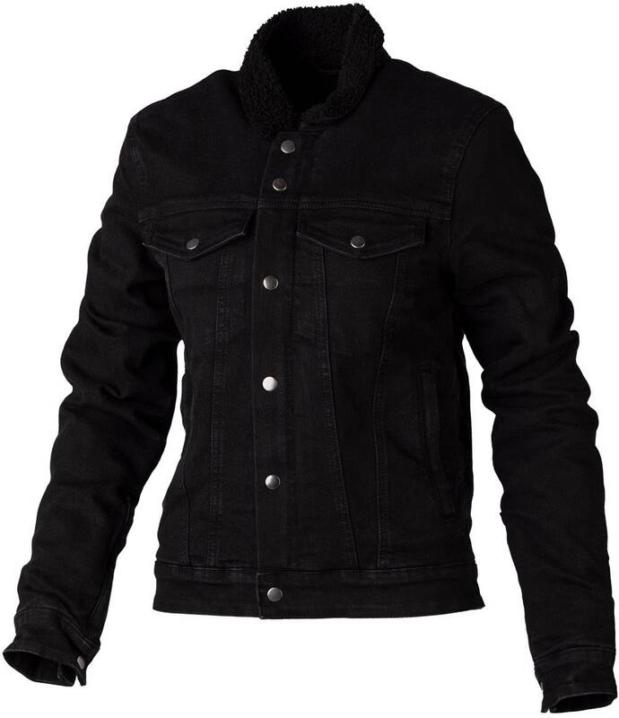 Rst - Jackt Kev Sherpa Denim Txt, Blk