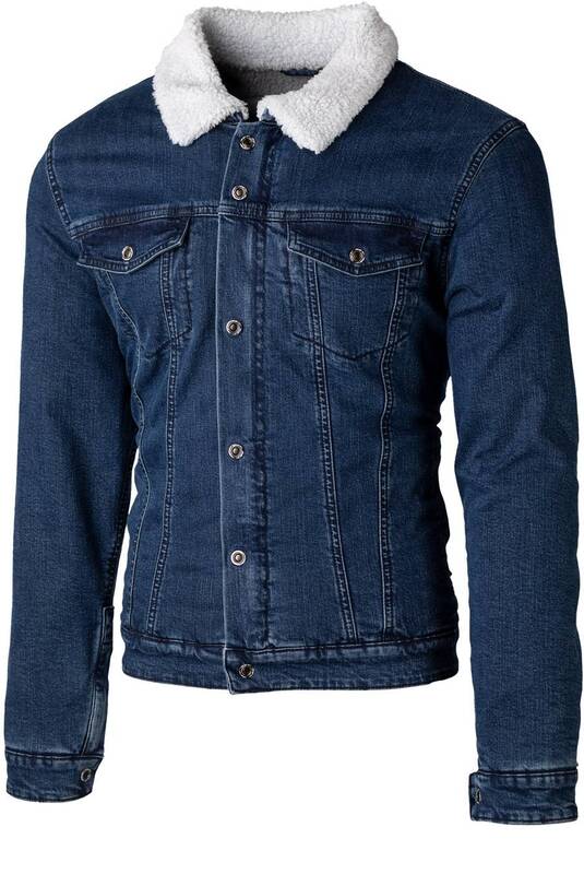 Rst - Jackt Kev Sherpa Denim Txt Blu 48