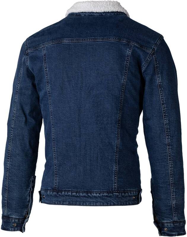 Rst - Jackt Kev Sherpa Denim Txt Blu 48 - Afbeelding 2