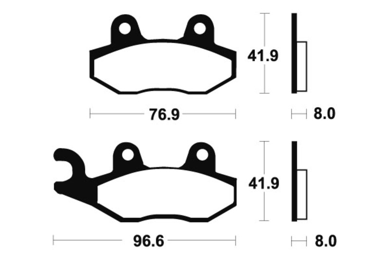 Tecnium - Brake Pads Organic voor Street