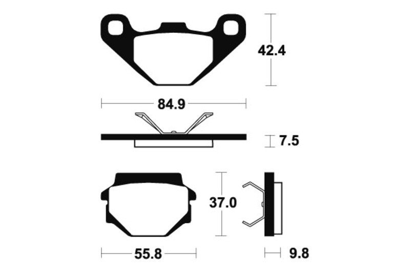 Tecnium - Brake Pads Organic voor Street