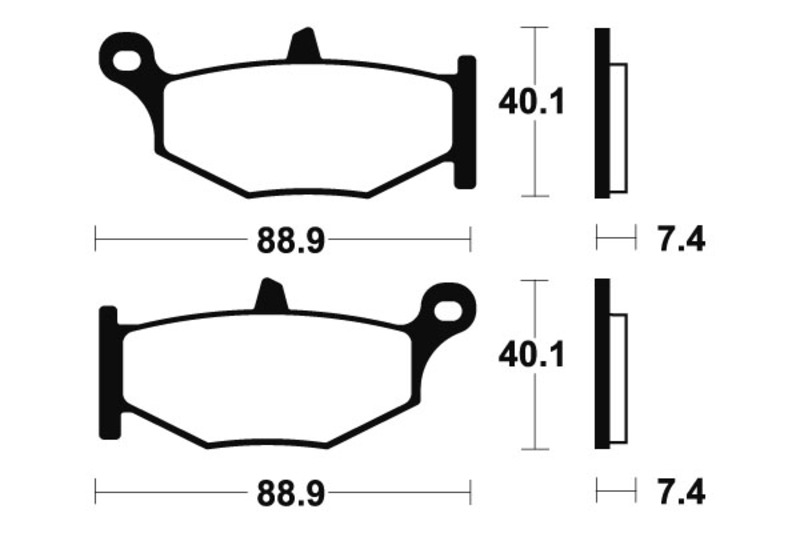 Tecnium - Brake Pads Organisch voor Street