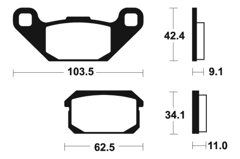 Tecnium - Brake Pads Organisch voor Street