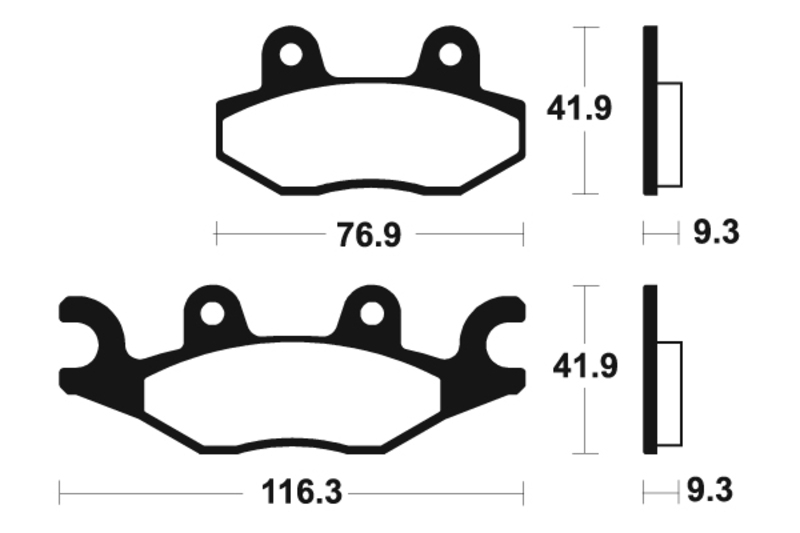 Tecnium - Brake Pads Organic voor Street