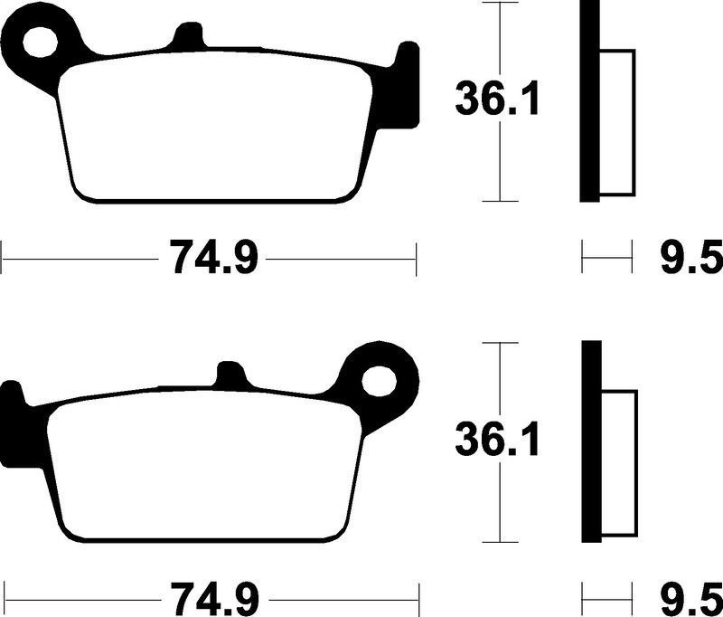 Tecnium - Brake Pads Organic voor Scooter