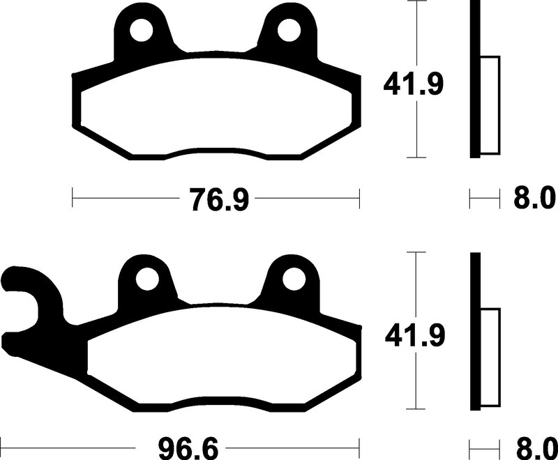 Tecnium - Brake Pads Organic voor Scooter