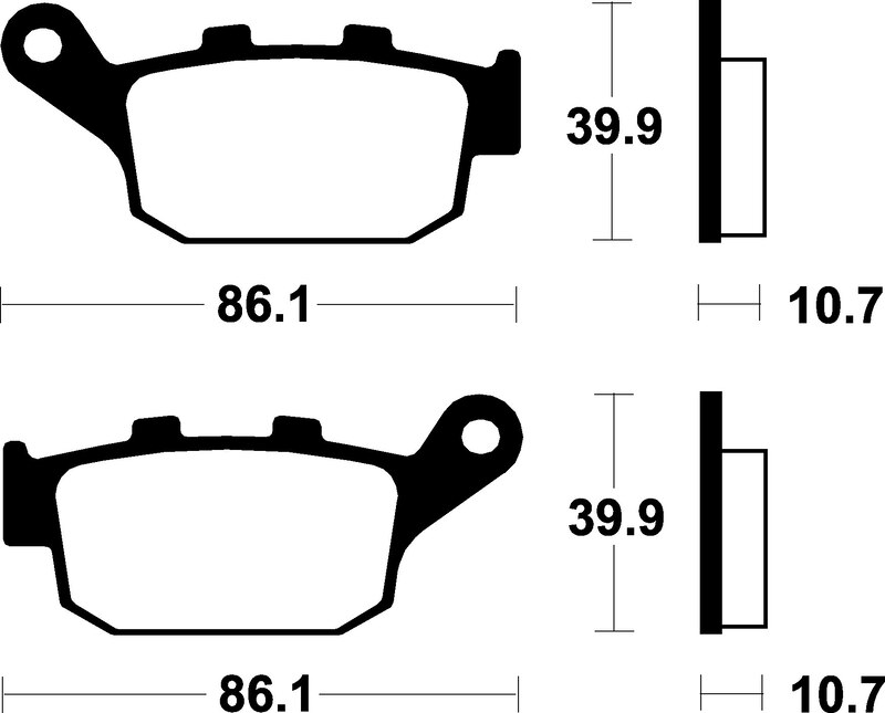 Tecnium - Brake Pads Organic voor Scooter