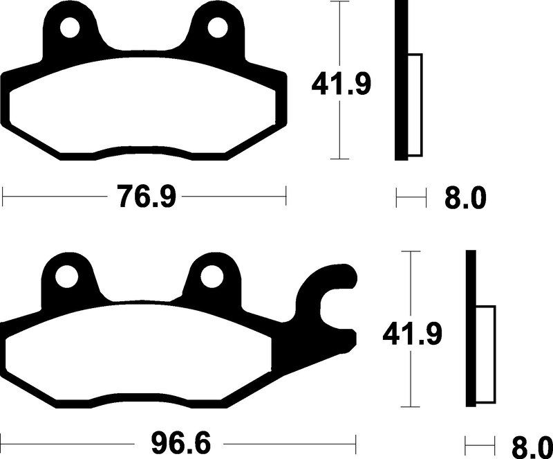 Tecnium - Brake Pads Organic voor Scooter