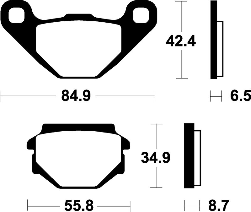 Tecnium - Brake Pads Organic voor Scooter