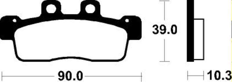 Tecnium - Brake Pads Me375 Organisch voor Scooter