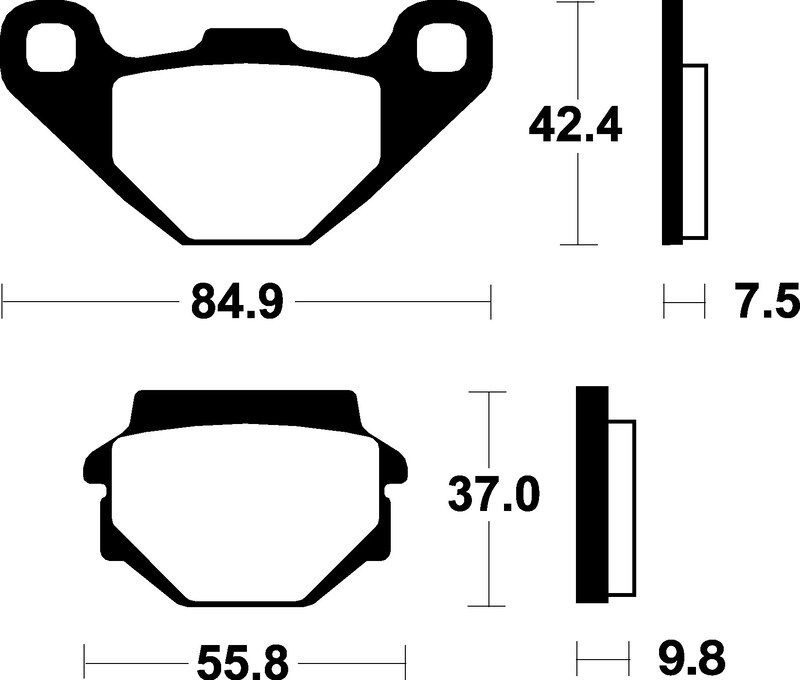 Tecnium - Brake Pads ME46 Organisch voor Scooter