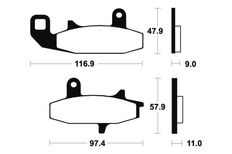 Tecnium - Brake Pads MF126 Sinter Metal