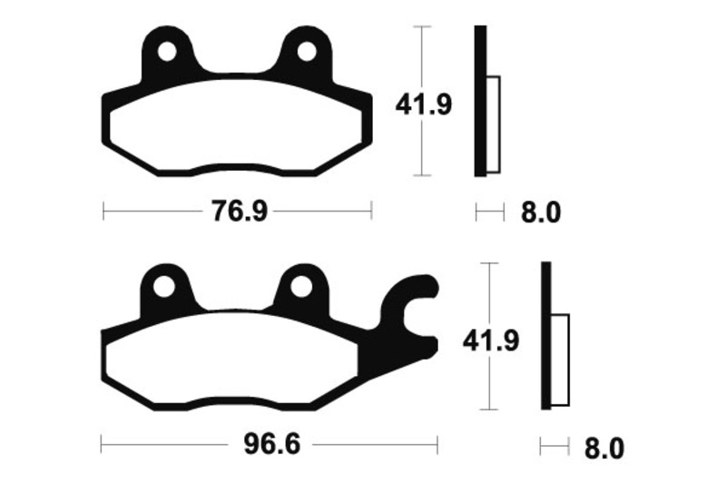 Tecnium - Brake Pads Sintered Metal voor Street Performance