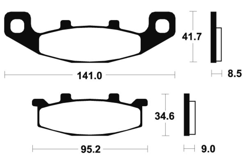 Tecnium - Brake Pads Mf97 Sinter Metal