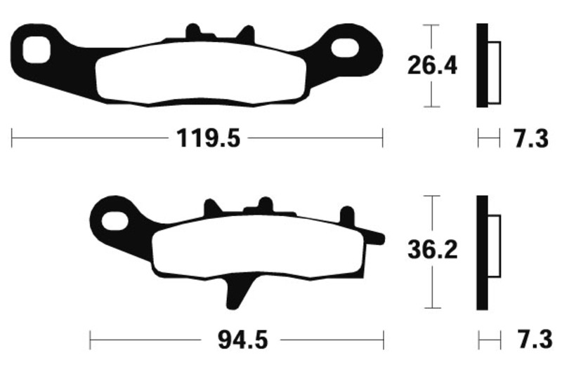 Tecnium - Brake Pads Sinter Metal voor MX/ATV