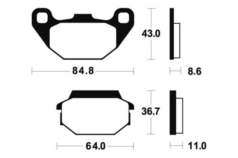 Tecnium - Brake Pads Sinter Metal voor MX/ATV