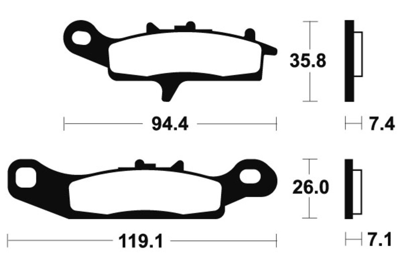 Tecnium - Brake Pads Sinter Metal voor MX/ATV