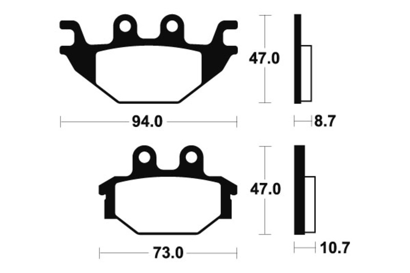 Tecnium - Brake Pads Sinter Metal voor MX/ATV