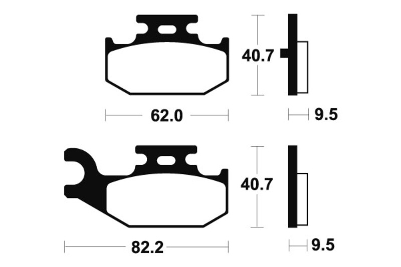 Tecnium - Brake Pads Sinter Metal voor MX/ATV
