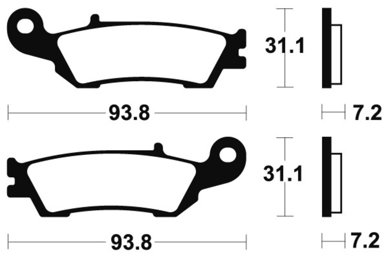 Tecnium - Brake Pads Mo340 Sinter Metal voor MX/ATV