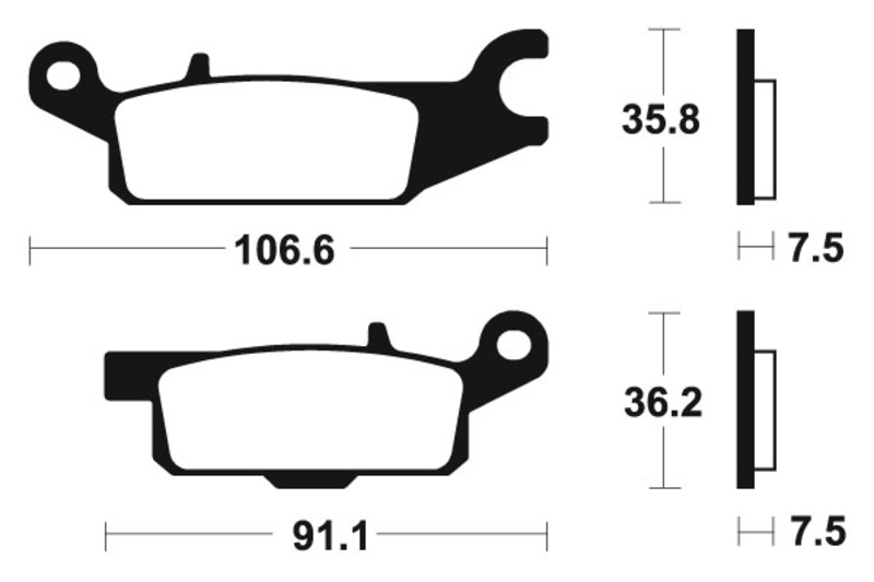 Tecnium - Brake Pads Mo350 Sinter Metal voor MX/ATV