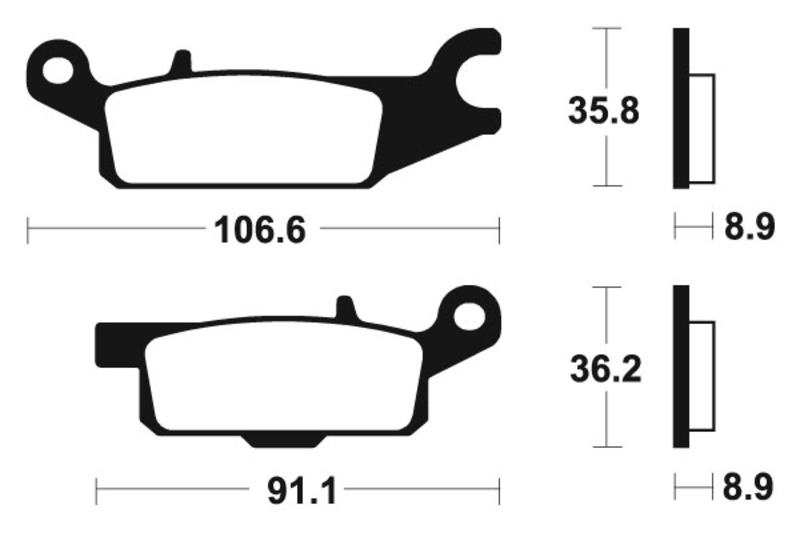 Tecnium - Brake Pads Mo352 Sinter Metal voor MX/ATV