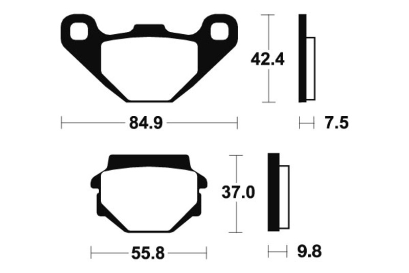 Tecnium - Brake Pads Mo46 Sinter Metal voor MX/ATV