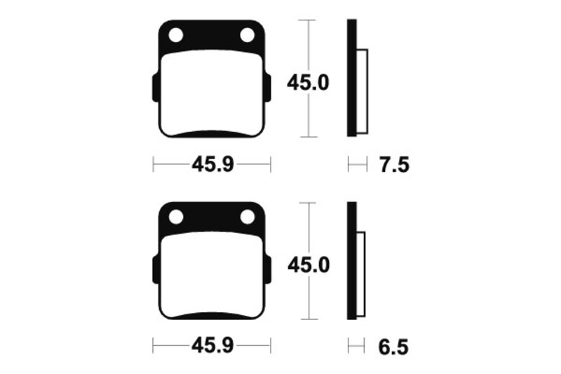 Tecnium - Brake Pads Mo62 Sinter Metal voor MX/ATV