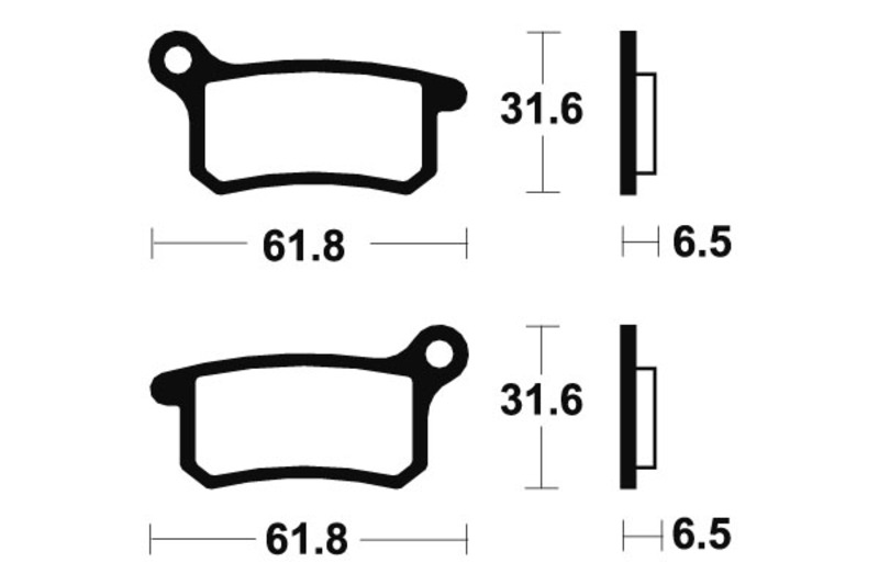 Tecnium - Brake Pads Sinter Metal voor Racing MX/ATV