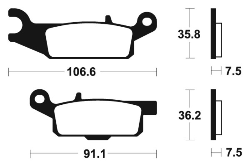 Tecnium - Brake Pads Sinter Metal voor Racing MX/ATV