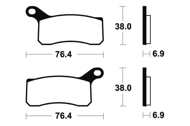 Tecnium - Brake Pads Sinter Metal voor Racing MX/ATV